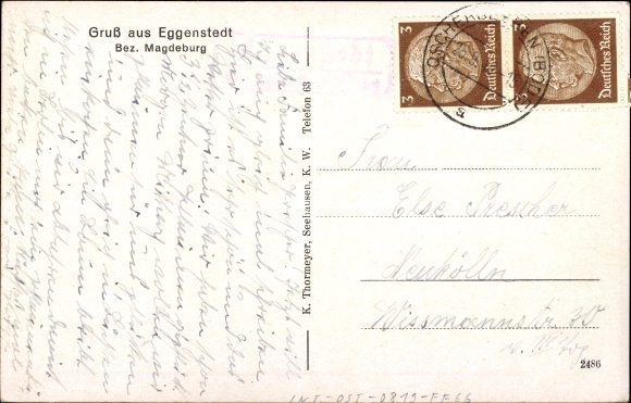 Postcard Eggenstedt Wanzleben Börde, partial view, forest entrance, wild feeding