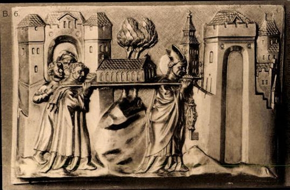 14 Postcard pieces of furniture, figures and wall hangings made of metal, Hamburg Museum of Arts and Crafts