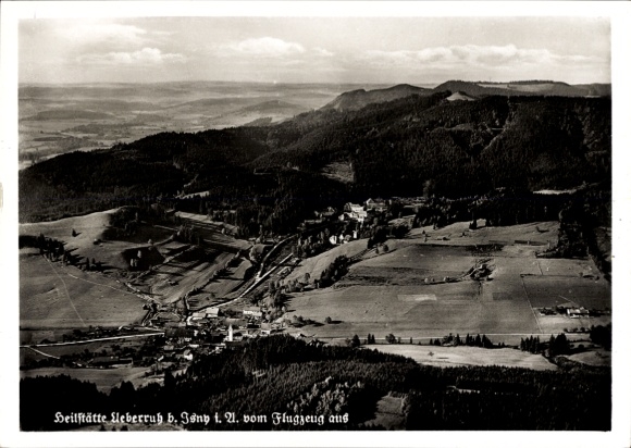 Ak Isny im Allgäu, Fliegeraufnahme, Heilstätte Überruh