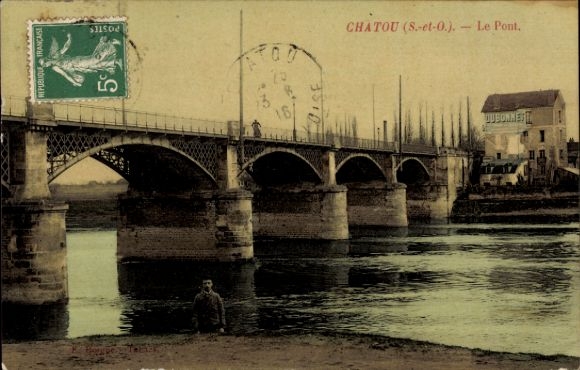 Ak Chatou Yvelines, Brücke