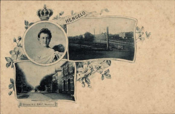 Ak Hengelo Niederlande, Wilhelmina der Niederlande