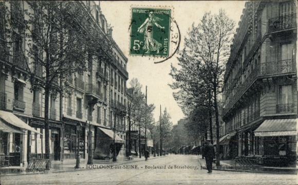 Ak Boulogne sur Seine Hauts de Seine, Boulevard de Strasbourg