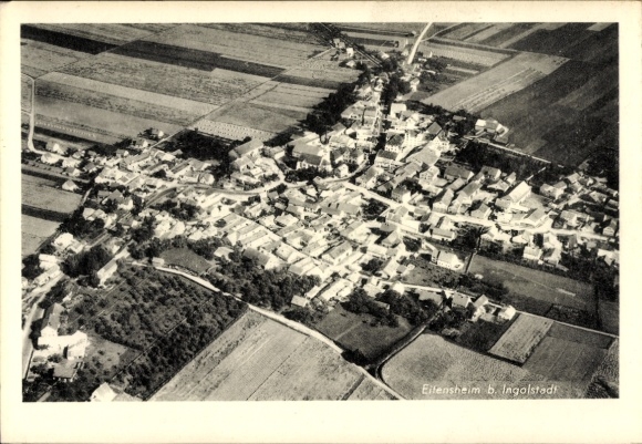 Ak Eitensheim Oberbayern, Fliegeraufnahme