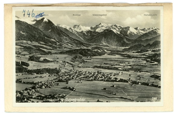 5 glass negatives Sonthofen in Oberallgäu Swabia, Ordensburg, Strasse, Edelweiss
