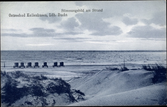 Postcard Ostseebad Kellenhusen in Holstein, beach party