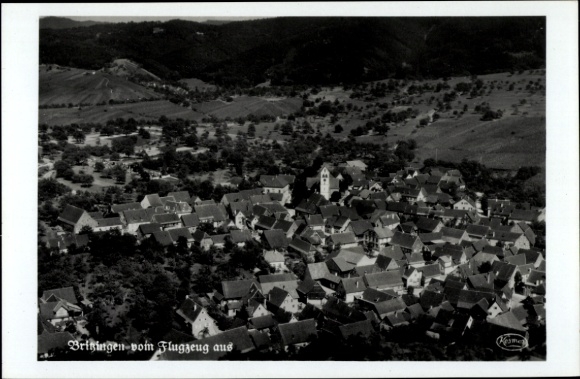 Postcard Britzingen Müllheim in Baden Black Forest, aerial photograph