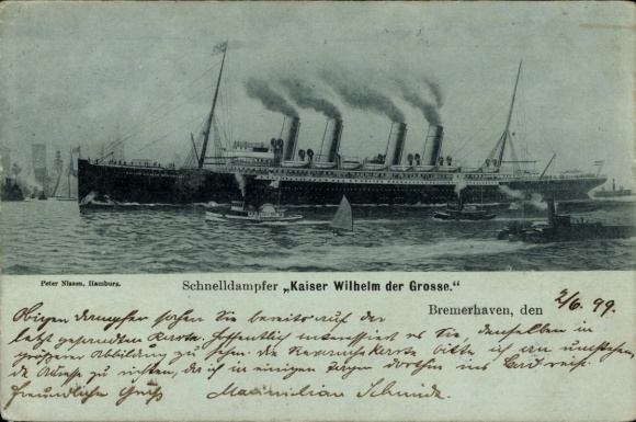 PC express steamer Kaiser Wilhelm der Große, North German Lloyd Bremen NDL