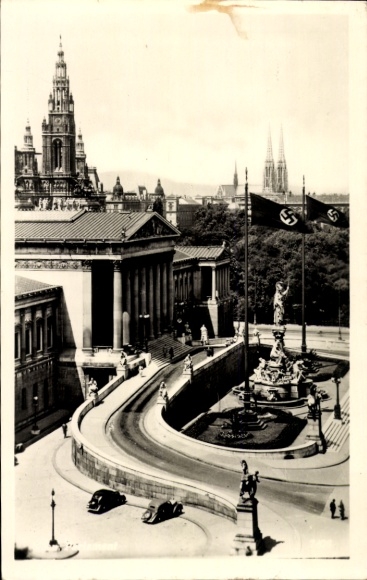 Ak Wenen 8 Josefstadt Oostenrijk, parlement, monument, kerktorens