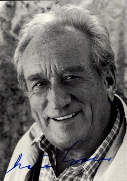 Postcard actor Dieter Eppler, portrait, autograph