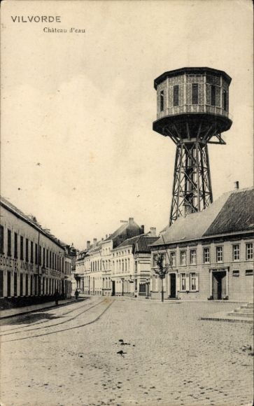 Postcard Vilvorde Flemish Brabant, water tower
