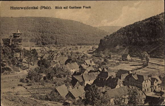 PC Hinterweidenthal in the Palatinate, Panorama with Inn Frank