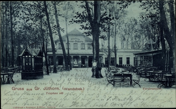 maanlicht Briefkaart Hamburg Wandsbek Groß Jüthorn, Hotel
