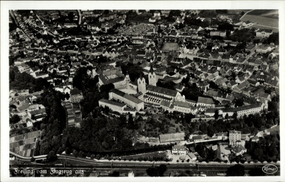 Ak Freising in Oberbayern, Fliegeraufnahme