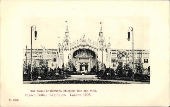 Set von 68 Ansichtskarten, London, Französisch - Britische Ausstellung 1908
