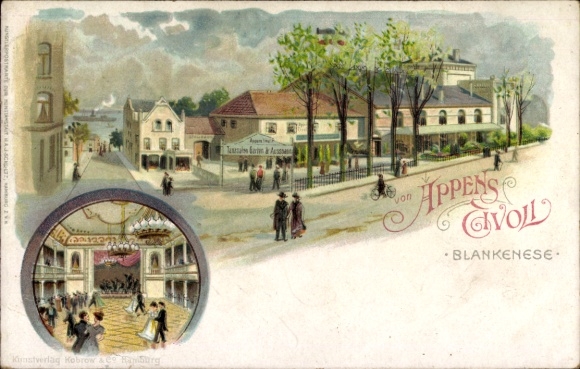 Litho Hamburg Altona Blankenese, Appens Tivoli, Saal