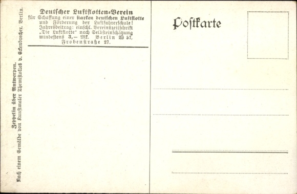 Artist Postcard von Eckenbrecher, Themistokles, Zeppelin over Antwerp, Battle, I. WK