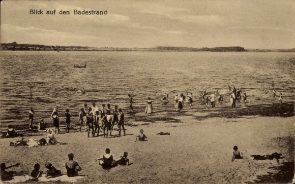 Postcard Goyatz Schwielochsee in Lower Lusatia, bathing beach, beach hotel Seebad Schwielochsee