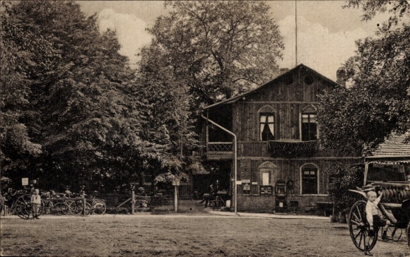 Ak Vockerode Oranienbaum Wörlitz in Anhalt, Sieglitzer Berg, houten huis