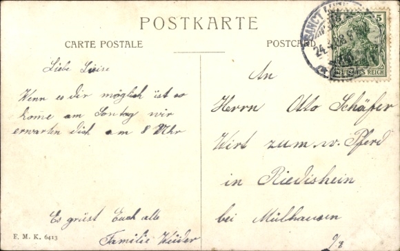 Artist Postcard Gerstenhauer, J., Woman in Dutch costume loading dog cart, harbor