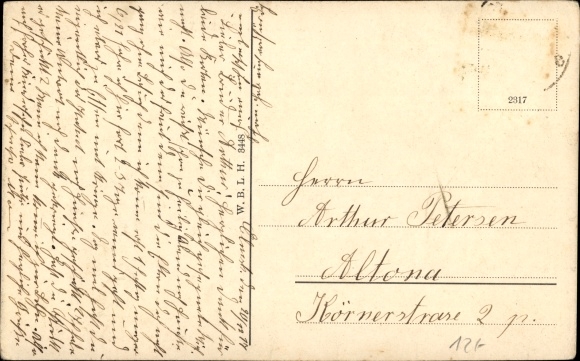 Postcard Elmshorn in Holstein, girls elementary school