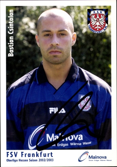 Autogrammkarte Fußballer Bastian Csintalan, FSV Frankfurt, Autogramm