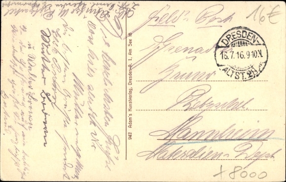 Postcard Dresden Cotta Dölzschen Hohendölzschen, Café