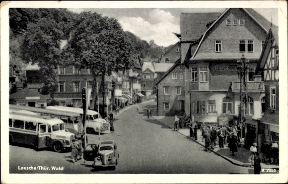 Ak Lauscha in Thüringen, Straße, Verkehr