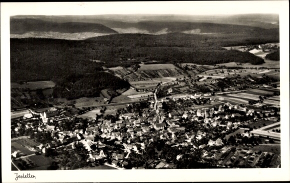 Ak Jestetten in Baden, Fliegeraufnahme
