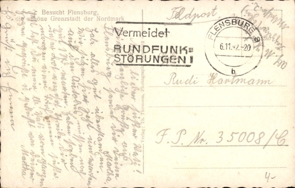 Postcard Flensburg in Schleswig Holstein, German House