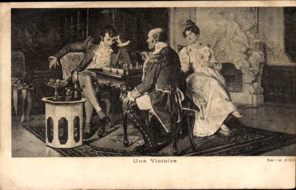 Artist Postcard Priechenfried, H., Une Victoire, Chess Player
