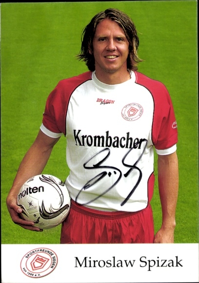 Autograph card footballer Miroslaw Spizak, Sportfreunde Siegen, autograph
