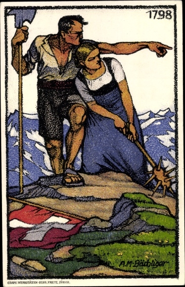 Briefpapier ansichtkaart Buchter, AM, Zwitserland, federale feestkaart 1913, tegen tuberculose
