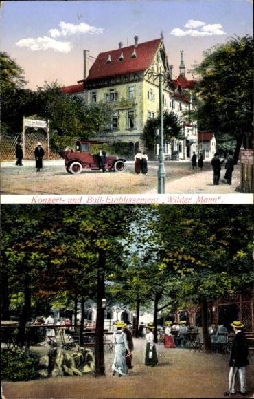 Postcard Dresden Trachenberge, Concert and Ball Establishment Wilder Mann