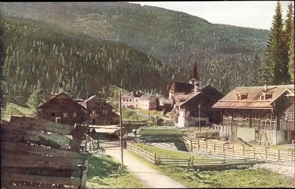 Postcard Filzmoos im Pongau in Salzburg, town view