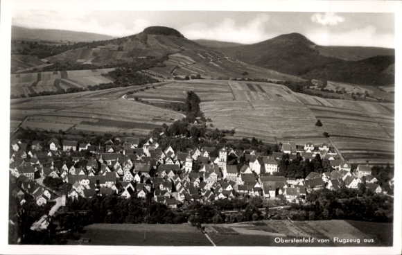 Postcard Oberstenfeld in Württemberg, aerial photograph