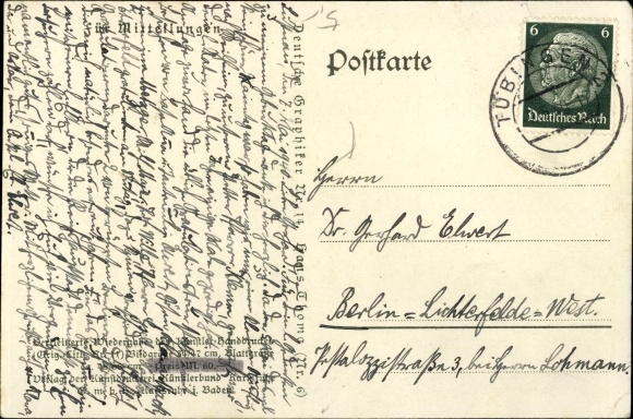 Artist Postcard Thoma, H., The guardian of the valley