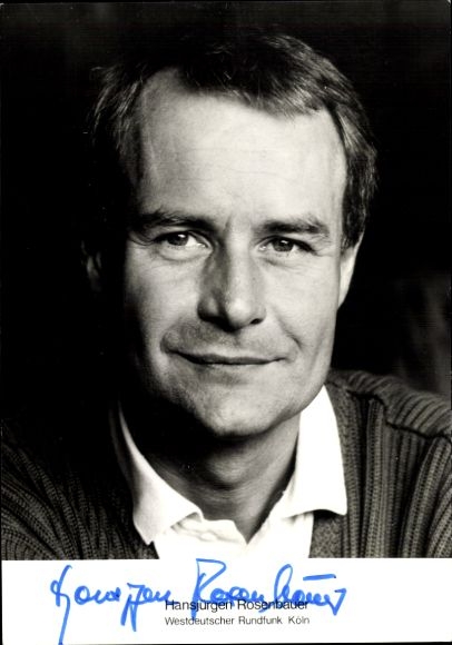Postcard TV presenter Hansjürgen Rosenbauer, WDR Rundfunk Cologne, autograph