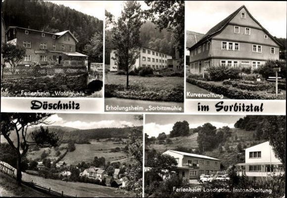 7 alte Ak Döschnitz in Thüringen, diverse Ansichten