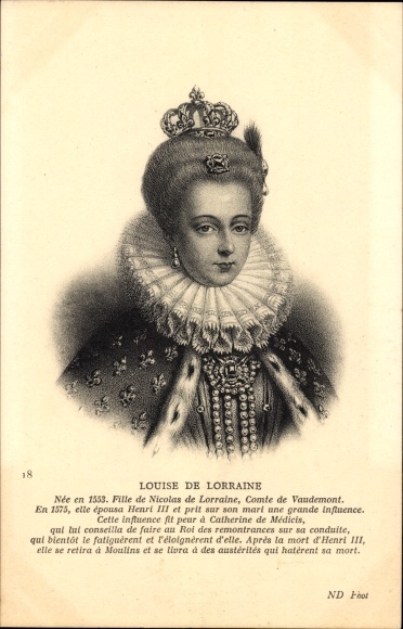 Postcard Louise de Lorraine, Queen of France and Poland