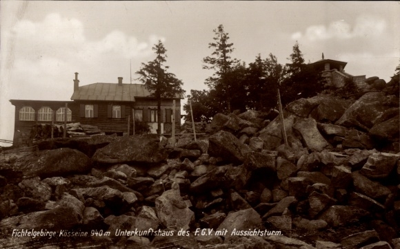 Postcard Wunsiedel in the Fichtelgebirge Upper Franconia, Kösseine, accommodation house