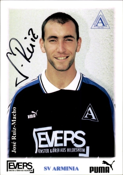 Autogrammkarte Fußballer José Ruiz Macho, SV Arminia Hannover, Autogramm