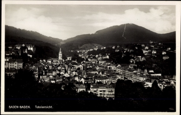 Postcard Baden Baden am Schwarzwald, general view