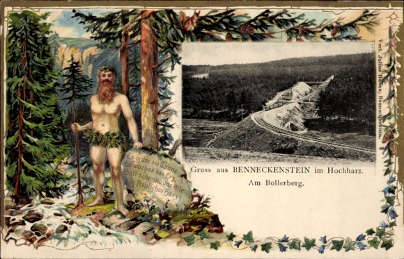 passe-partout Ak Benneckenstein Oberharz, Bollerberg, wilde man
