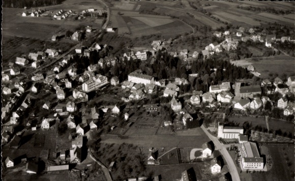 Postcard Schömberg in the Black Forest Württemberg, aerial photograph