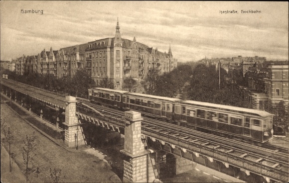 PC Hamburg Eimsbüttel Harvestehude, Isestrasse, elevated railway