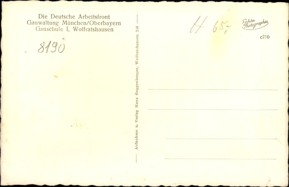 Postcard Wolfratshausen in Upper Bavaria, DAF Gauschule I