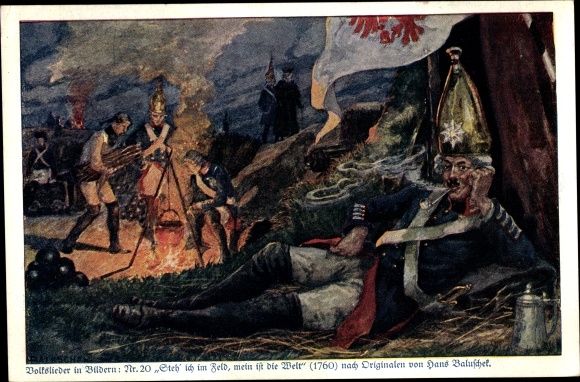 Artist PC Baluschek, Hans, I stand in the field, the world is mine, colonial warrior donation