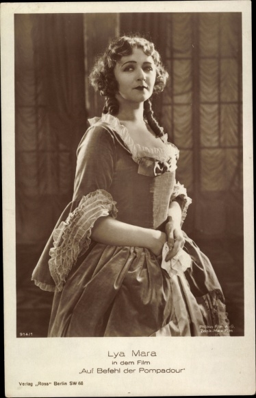 Postcard actress Lya Mara, film At the Command of the Pompadour