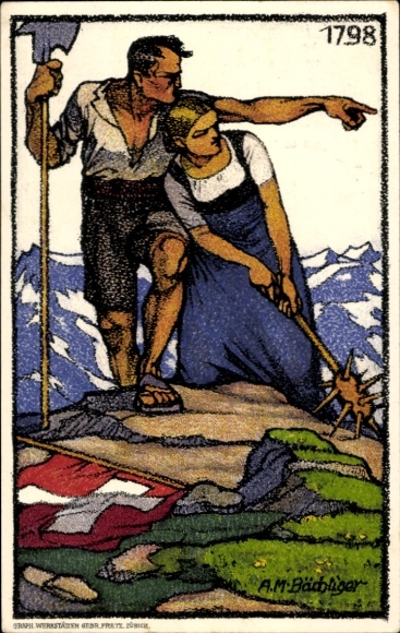 Ganzsachen Künstler Ak Bächliger, A. M., Schweizer Bundesfeier, 1913, 1798, Gegen die Tuberkulose