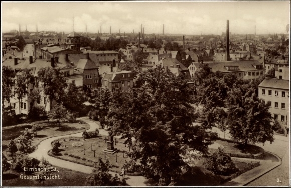 PC Limbach Oberfrohna Saxony, general view, park, chimneys